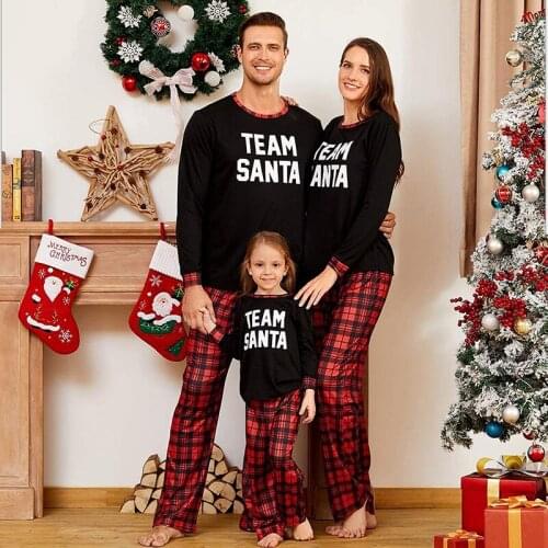 Christmas Clothes Matching Family Outfits Mom and Daughter Mother Daddy Girl Boy Xmas Home Sleepwear Baby Romper Family Look