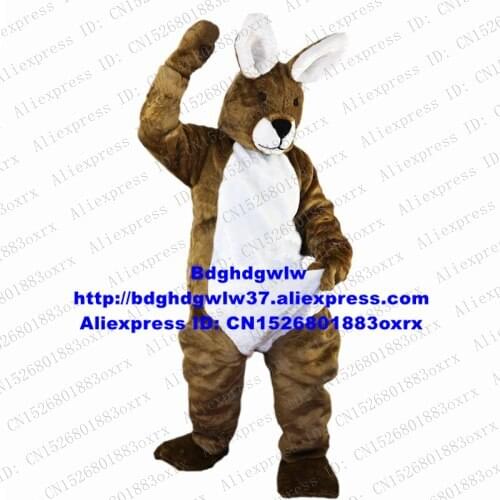Brown Kangaroo Roo Mascot Costume Adult Cartoon Character Outfit Suit Appreciation Banquet World Exposition zx1711