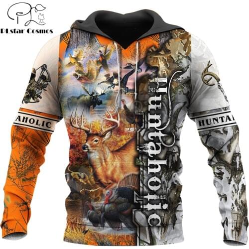 Beautiful Deer Hunting Camo 3D All Over Printed Unisex Deluxe Hoodie Men Sweatshirt Zip Pullover Casual Jacket Tracksuit KJ0296