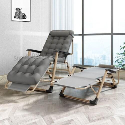 Reclining Chair Folding Chair Lunch Break Bed Chair Storage Nap Office Lazy Armchair Escort Home Beach Chair