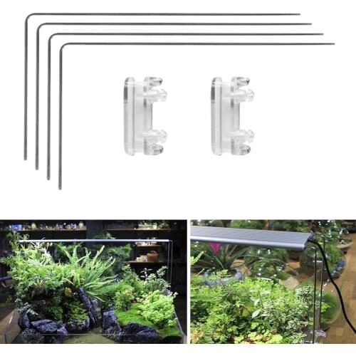 Lighting Holder Fish Tank Screw Mount Durable Extensible Bracket Stainless Steel Screwdriver Aquarium Light Stand Kit With Base