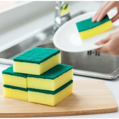 20pcs Kitchens Emery Magic Dishwashing Sponge Clean Rub Pot Rust Focal Stains Sponge Removing Kit Household Cleaning Tools