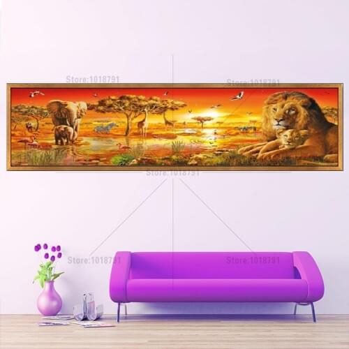 Full Diamond Painting lion Comes With Blooming Flowers Diy Diamond Embroidery 3 Sizes For The Bedroom A Best Gift For Familys