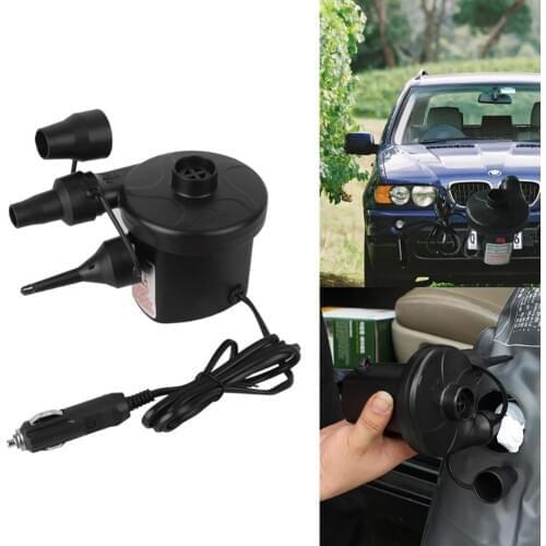 220V 12V Portable Electric Air Pump Air Mattress Boat Car Auto Air Inflatable Pump For Car Home Use Camping Inflator