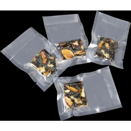 10*15cm 100 Pcs/Lot Clear Open Top Vacuum Storage Bag For Freezed Food, Heat Seal Pack Bags For Tea Coffee Meat Plastic Bag