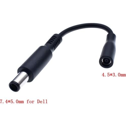 Dc Power Adapter Connector for Dell Laptop Adapter 4.5*3.0mm Female to 7.4*5.0mm Male Plug Converter Laptop Charging Cable