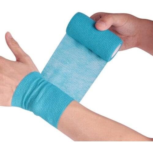 5pcs Self-adhesive Elastic Bandage Non-Woven Elastic Bandages First Aid Sport Bandages Tape For Knee Finger Ankle Palm Shoulder