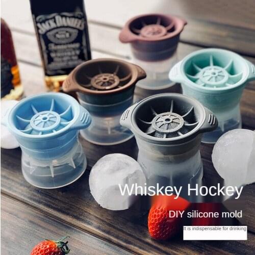 Silicone ice hockey mold round plastic ice mold plastic big ice whiskey ice lattice DIY model ball with silicone mold