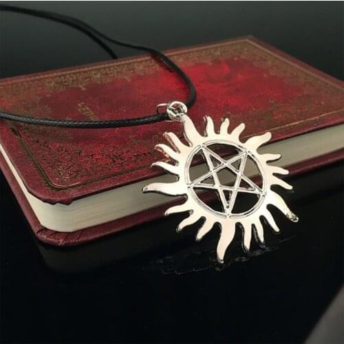 Supernatural Necklace Dean Pentagram Pentagram Sun and Star Pendant Gifts for Friends