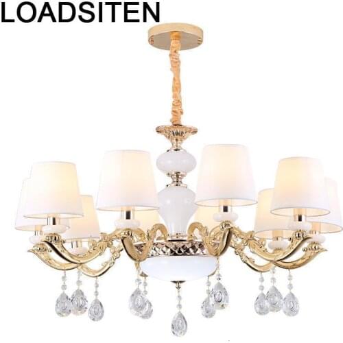 Lighting Light Crystal Lustre Pendente Lampara De Techo Colgante Moderna Suspension Luminaire Deco Maison Luminaria Hanging Lamp