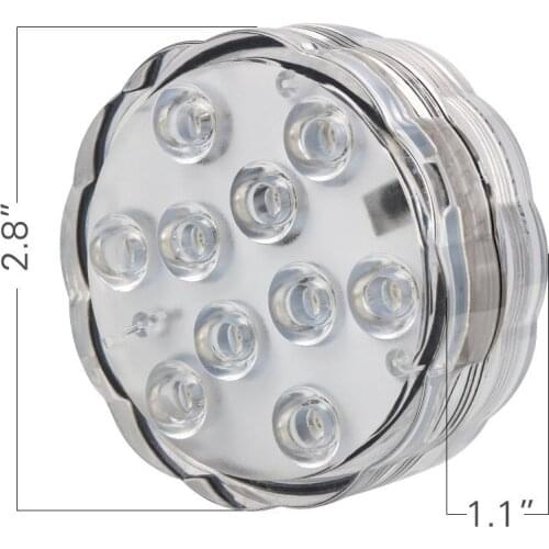 1PC/Lot Super Quality 10SMD5050 LED MultiColor Submersible Waterproof Wedding Party Vase Base Light With 24Keys Remote Control