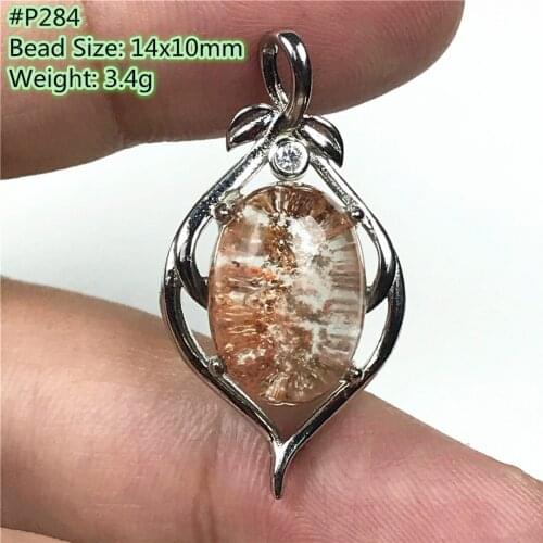 Top Natural Phantom Quartz Stone Pendant Jewelry For Women Men Healing Luck Reiki Love Crystal Silver Beads Rare Gemstone AAAAA