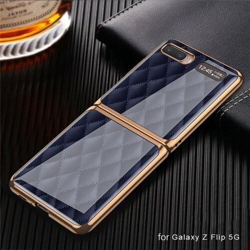Ultra thin Plating Phone Case Protective Back Cover Anti-fall Shell for Samsung Galaxy Z flip/F7000/F7070 Accessories
