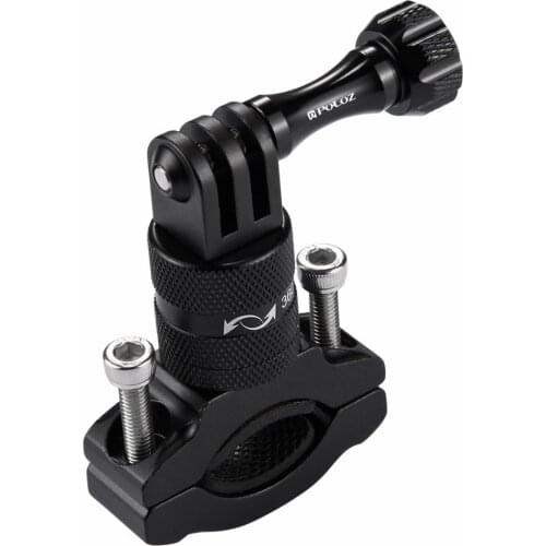 PULUZ 360 Degree Rotation Bicycle Adapter Mount Aluminum Alloy Handlebar With Screw For GoPro HERO 6 5 Session 5 4 Session 4 3