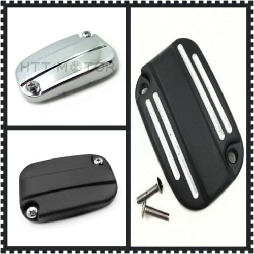 Aftermarket free shipping Motorcycle parts Chrome Front Brake Fluid Reservoir Cap For 07-15 Harley Electra Glide Road King black