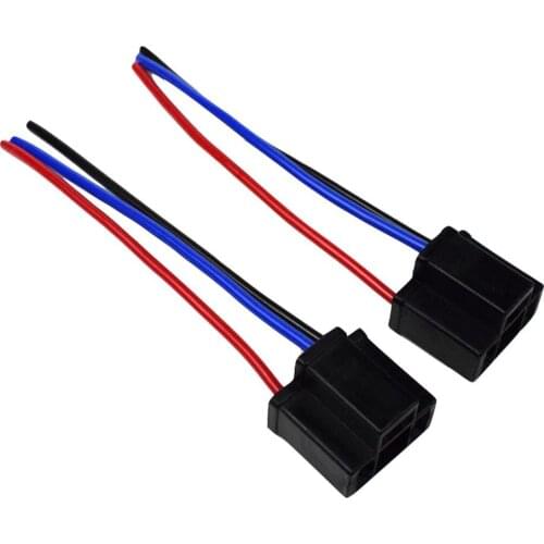 1 Pair H4 9003 Bulb Socket Female Adapter Connector for Headlight Fog Lamp