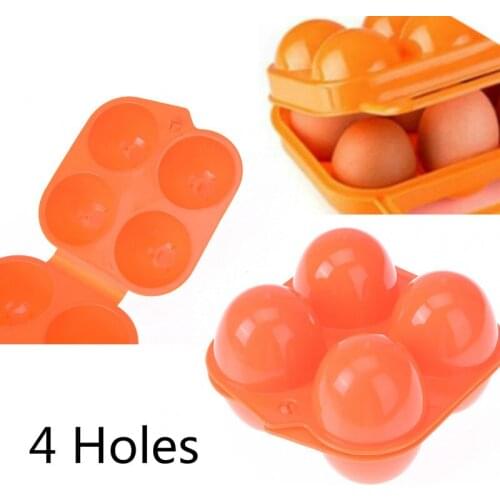 1* PortableCamping Carrier For 4 Eggs Case Box Kitchen Convenient Container Egg Storage Box Container Hiking Outdoor