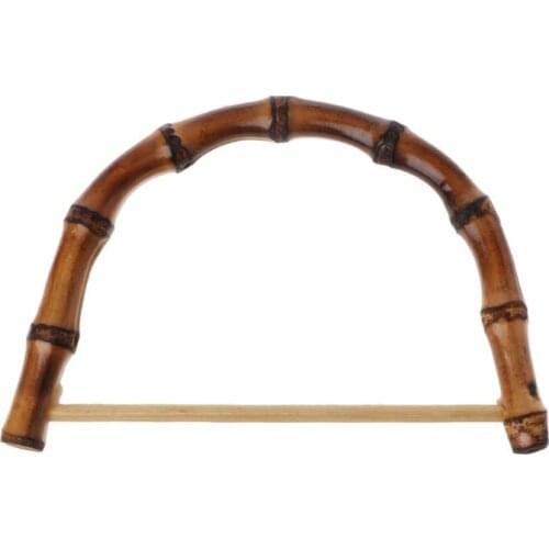 1Pc D shape Bamboo Handle for Handmade Handbag DIY Tote Purse Frame Making Bag Hanger 11cm