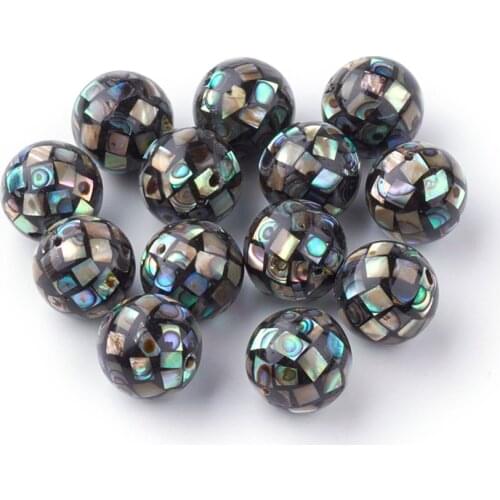 10~20pcs 10/12/14/16mm Shell Round Beads for Fashion bracelet necklace DIY jewelry making accessories Decorate F50