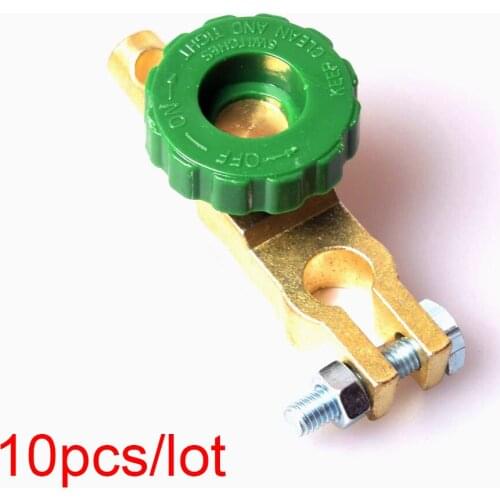 10pcs Top Post Car Battery Master Kill Power Disconnector Terminal Link Switch Quick Cut-off 11-14mm Small Diameter Pile Head