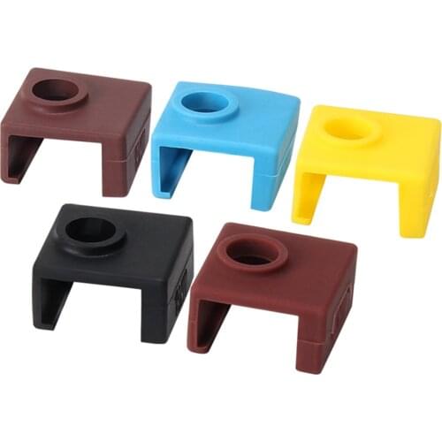 5PCS 3D Printer Parts MK7/MK8 Hot End Sock for Ender 3 CR10 Printer Protective Cover Protecting Caps Silicone Sock Cover Cover