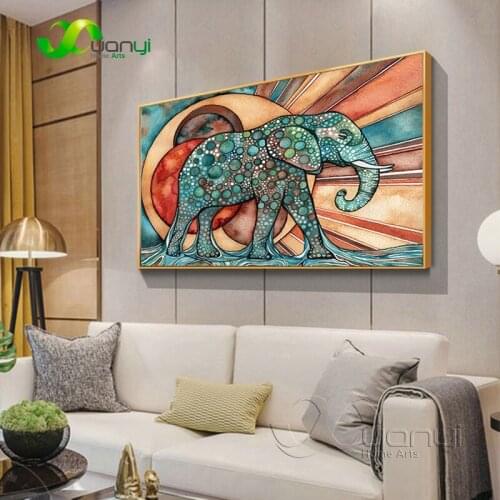 Watercolor Elephant Lion Animals Posters And Prints Canvas Art Wall Paintings Cuadros Pictures For Living Room Home Decor