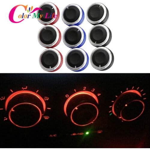 Car Ac Knob Air Conditioning Knobs for Toyota Old Corolla Before 2016 for BYD F3 F3R Car Heat Control Switch Knob Aluminum Alloy