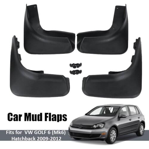 Replacement For Golf MK6 2009-2012 Front Rear Car Mud Flaps Splash Guard Protector Mudguard