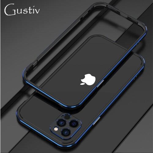 For iPhone 12 Pro Luxury Aluminum Bumper Phone Case for iPhone 12 Pro Max Mini Metal Frame Camera Lens Case Cover Fundas