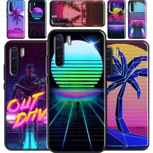Retrowave Neon 80s Case For OPPO Reno2 Z Find X3 Pro A3S A5S A15 A52 A72 A83 A91 A93 A5 A9 A31 A53 2020 Cover
