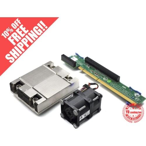 FOR DELL server R420 R520 upgrade CPU2 kit fan+heatsink+card 0XHMDT 0G8KHX 07KMJ7
