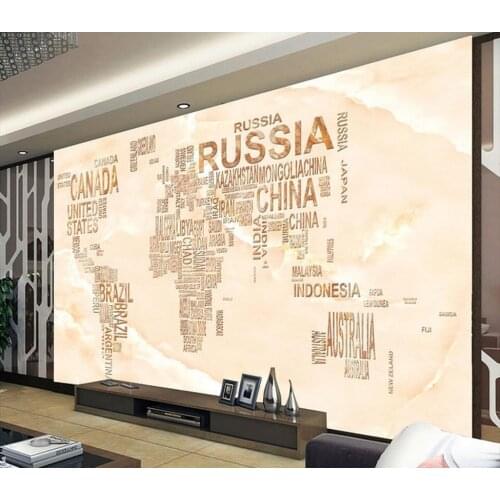 European-style marble alphabetical map backdrop decorative painting living 3d wallpaper photo wallpaper for walls