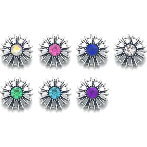 Crystal w037 Heart 3D 18mm 20mm Metal Snap Button For Bracelet Necklace Interchangeable Jewelry Women Accessorie Findings