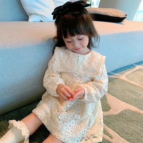 2-9Years Kids Girls Lace Full Princess Dress Spring Children Clothing Toddler Baby Girl Long Sleeve Dresses for Girls Clothes 6