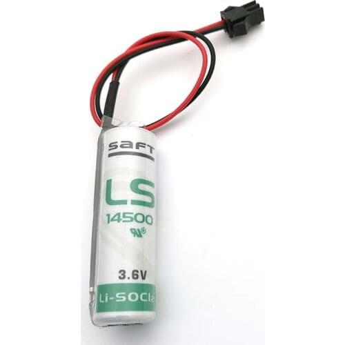 8pcs/lot SAFT LS14500 AA 3.6V equipment instrument lithium battery PLC Industrial Batteries Cell LS 14500 With Plug