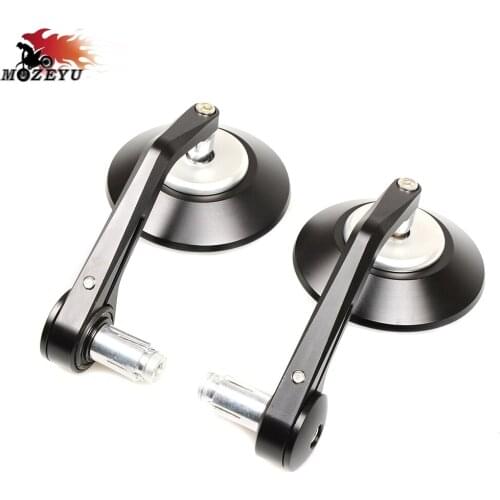 Moto Parts Rear Mirror View Mirror CNC Aluminum Blue Rearview For YAMAHA FZR 400 TRX850 XT1200Z FZ09 F26R MT07 FZ-07 TMAX560