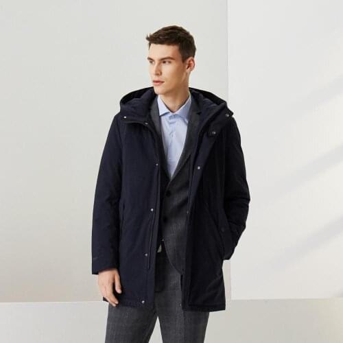 BOSIDENG mid-length new goose down warm Business All-match Fashion down jacket for men detachable liner