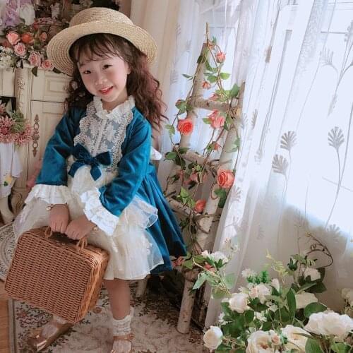 2020Autumn Spanish Princess Dress Puff Dress Baby Girl Birthday Dress Lolita Dress Kids Dress for Girls Girls Christmas Dress