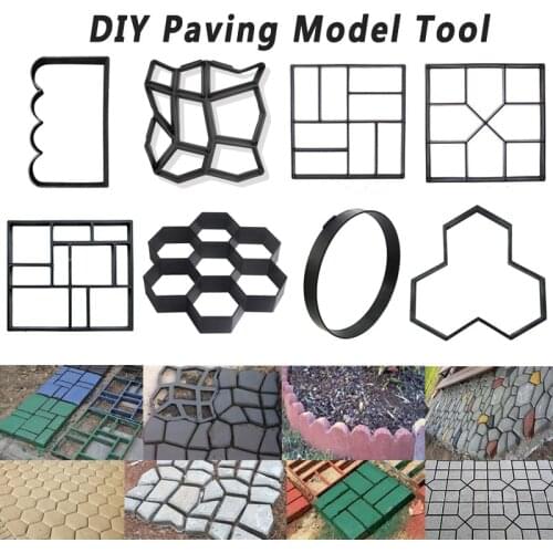 Garden Plastic Pavement Mold Path Pavement Concrete Mould DIY Manually Paving Cement Brick Stone Road Concrete Molds