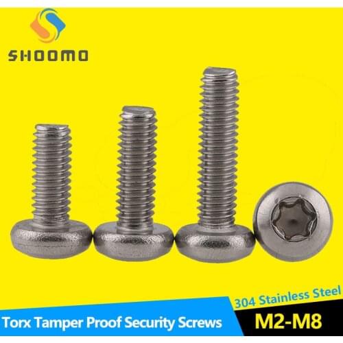 Button Head Torx Security Screws Tamper Proof Screws Torx Button Head Tamper Proof Screws Bolt 304 Stainless Steel M2-M8