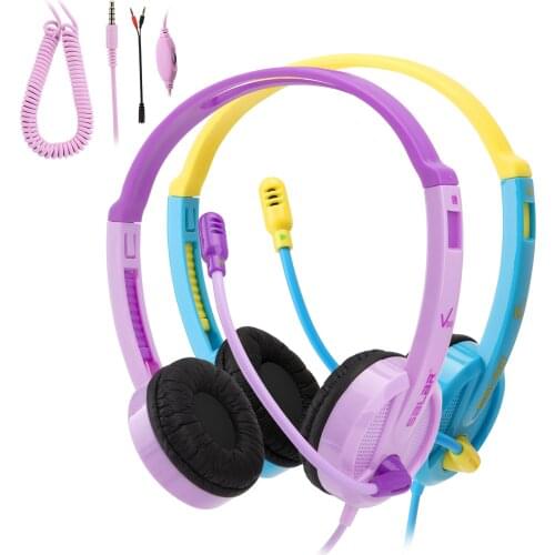 Adjustable Wired Earphones 3.5mm Jack Stereo Kids Learning Headphones Hearing Protection audifonos наушники Kids Headphones Gift