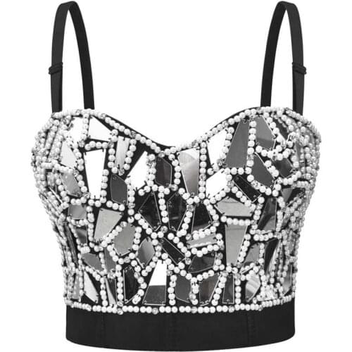 Sexy Steampunk Bras Diamond and Pearl Decoration Push up Bralette Lingerie Anti-light Shockproof Bra Clubwear Corset Plus Size