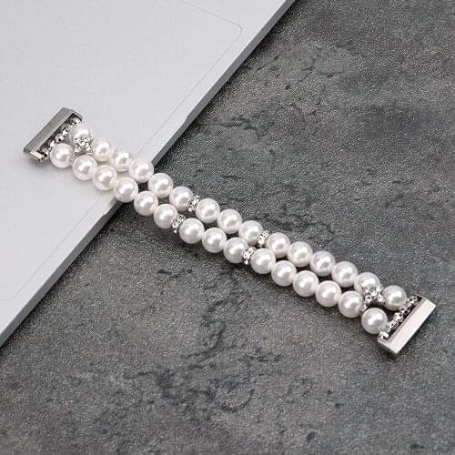 Bling Dressy Strap for Fitbit Sense Band for Women Girl Jewelry Elastic Beads Replacement Bracelet for Fitbit Versa 3 Watchband