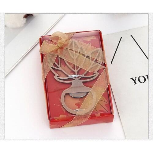 Wedding souvenirs for guest zinc alloy maple leaf beer bottle opener favors, party return gifts W9171