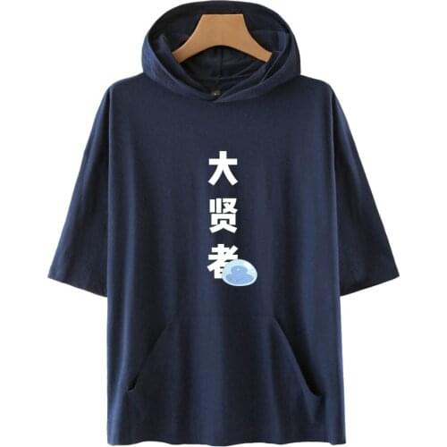 That Time I Got Reincarnated as a Slime Hooded T shirts Unisex Summer Short Sleeve Anime T-shirts Fashion Streetwear Clothes