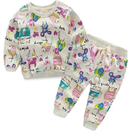 Spring Autumn Childrens Sets Long Sleeves Sweatshirts&Cotton Pants Girl Clothing Sets Childrens Clothing Kids Clothes For Baby