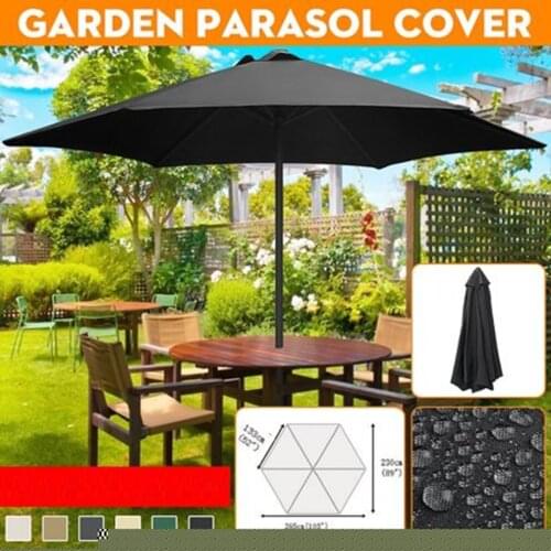 2M 6 Bones / 2.7M 8 Bones Water Parasol Resistant Outdoor Garden Patio Shade Cloth Waterproof Anti-UV Cover Accessories