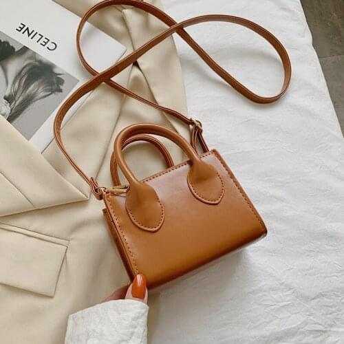 Women PU Lether Shoulder Bag Small Square Bag Female Retro Daily Totes Lady Elegant Crossbody Bags for Shopper mini Phone bag