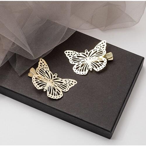 CANZE Korean Women Butterfly Hairpin Alloy Side Clip Hairpin Hair Clips Hair Accessories Jewelry