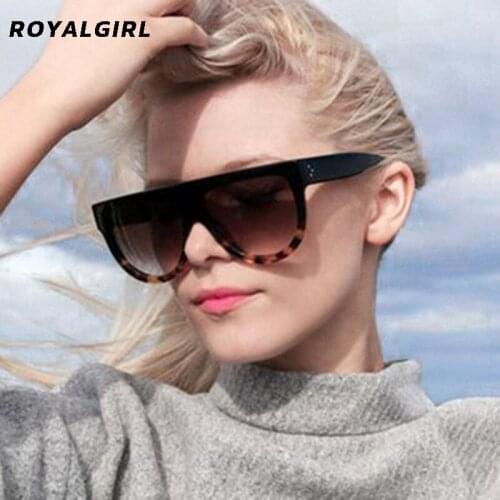 ROYAL GIRL Vintage Sunglasses Women Brand designer Sun Glasses Female High Quality Acetate Shades Gradient Oculos UV400 ss164